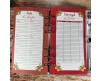 Agenda Planner di Natale personalizzata per organizzazione evento natalizio con buste portasoldi e schede per liste appunti vari tabelle regali idee spesa ricette bugdet