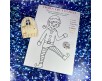 Kit dell’Elfo di Natale per bambini personalizzato spilletta con nome lettere di Babbo Natale certificato di adozione Calendario adesivi pupazzo spilletta porticina