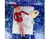 Kit dell’Elfo di Natale per bambini personalizzato spilletta con nome lettere di Babbo Natale certificato di adozione Calendario adesivi pupazzo spilletta porticina