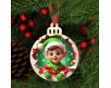 Decorazione per albero di Natale con Elfi personalizzata con disegno di piccoli elfi fronte e retro 3D idea regalo natalizia ornamento festività