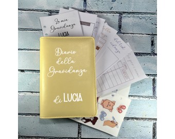 Agenda Diario della Gravidanza personalizzata con nome e schede settimanali Planner futura mamma libro nascita genitori papà