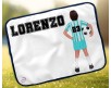 Set coordinato Calcio bambini, Borraccia, Portamerenda, Zainetto, Tovaglietta, Tazza in plastica personalizzati con nome e numero