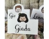 Set di segnaposto personalizzati con nome e caricatura in cartoncino per eventi matrimonio comunione cresima battesimo compleanno nozze oro argento