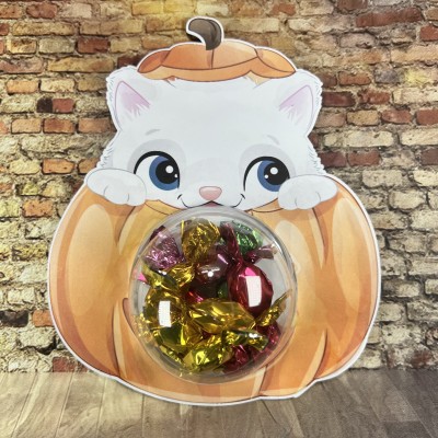 5 cartoncini con cupola portacaramelle con zucche halloween regalo fine festa natale party kit dinosauri elefantini giraffe gattini dolcetto o scherzetto