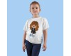 Maglietta T-shirt personalizzata per bambino bambina da 1 anno e mezzo a 14 anni con disegno piccolo mago scuola di magia e nome personalizzato