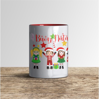 Portapenne portavaso portapennelli personalizzato regalo per la maestra a tema natalizio con bambini e frase personalizzata idea regalo maestra natale