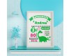 Quadro nascita stampa A4 o A3 Coniglietto Dinosauro Elefantino Fenicottero Giraffa Girasole Panda Volpe quadretto idea regalo nascita neonato poster ricordo poster nascita con cornice o senza